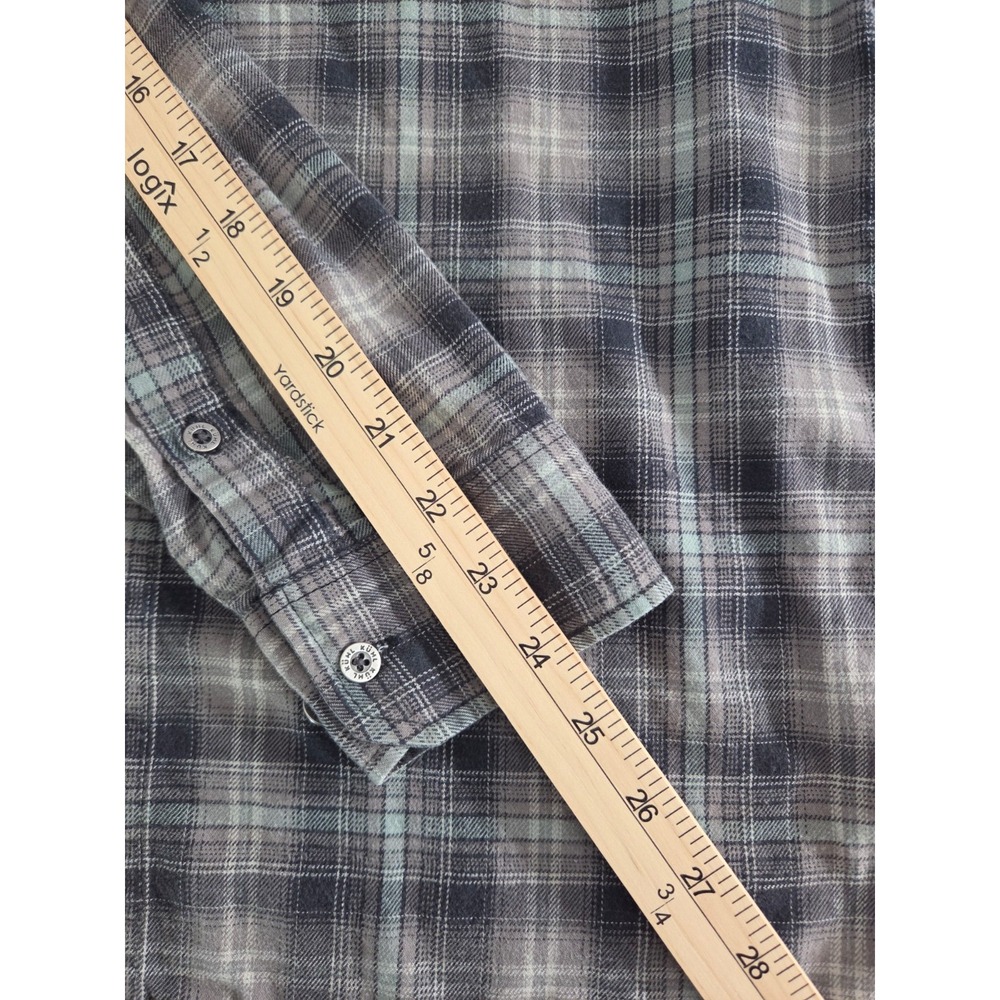 Kuhl Shirt Mens Small Gray Brown Plaid Dillingr Flannel Long Sleeve Outdoor Hike - Picture 8 of 9